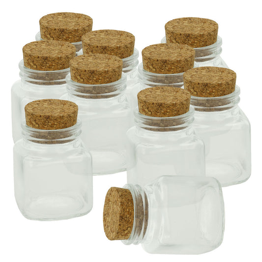 10er SET METALTEX 252892000 Vorratsglas mit Korkdeckel 100 ml / Gewürzglas