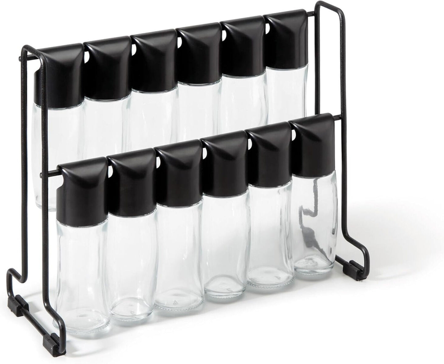 METALTEX 252897000 Gewürzgläser Set - 12 Gläser mit Deckel, Ständer und Zubehör