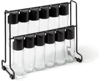 METALTEX 252897000 Gewürzgläser Set - 12 Gläser mit Deckel, Ständer und Zubehör