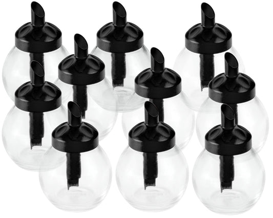 10er SET METALTEX Sweet Zuckerdosierer rund, 160 ml, mit schwarzem Deckel / Zuckerstreuer