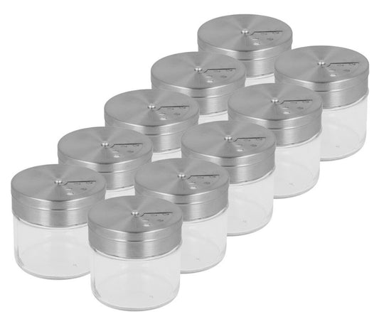 10er SET METALTEX 252942000 Gewürzstreuer Glas/Inox 100 ml