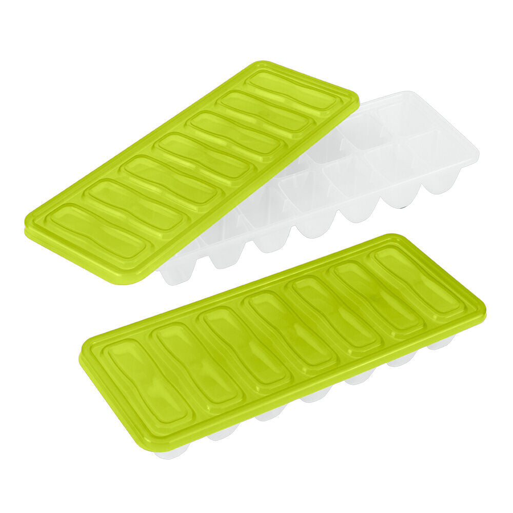 METALTEX 253518 Eiswürfelformer 2er-Set mit Deckel, aus Kunststoff, farbig sortiert