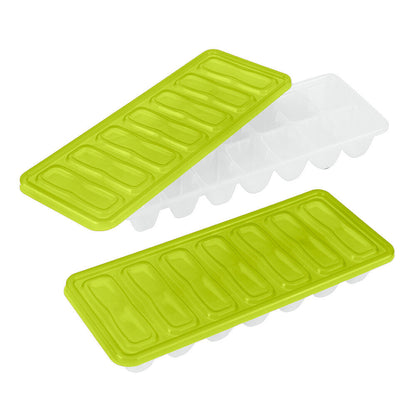 METALTEX 253518 Eiswürfelformer 2er-Set mit Deckel, aus Kunststoff, farbig sortiert