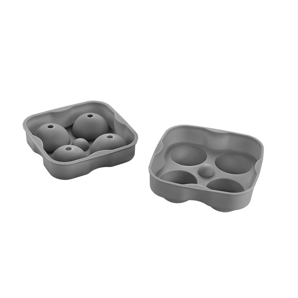 METALTEX 253536000 Eiswürfelformer Silikon für 4 Eiskugeln mit Ø 4,5 cm