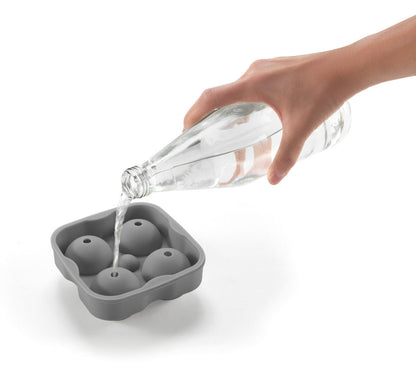 METALTEX 253536000 Eiswürfelformer Silikon für 4 Eiskugeln mit Ø 4,5 cm