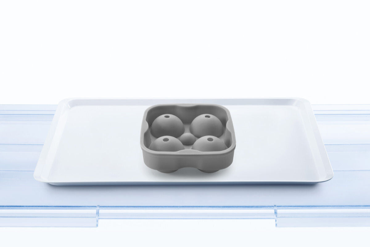 METALTEX 253536000 Eiswürfelformer Silikon für 4 Eiskugeln mit Ø 4,5 cm