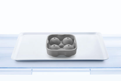 METALTEX 253536000 Eiswürfelformer Silikon für 4 Eiskugeln mit Ø 4,5 cm