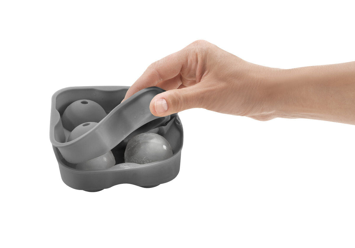 METALTEX 253536000 Eiswürfelformer Silikon für 4 Eiskugeln mit Ø 4,5 cm