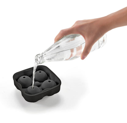 METALTEX 253536001 Flexible Eiswürfelform aus Silikon für 4 Kugeln mit Ø 4,5 cm