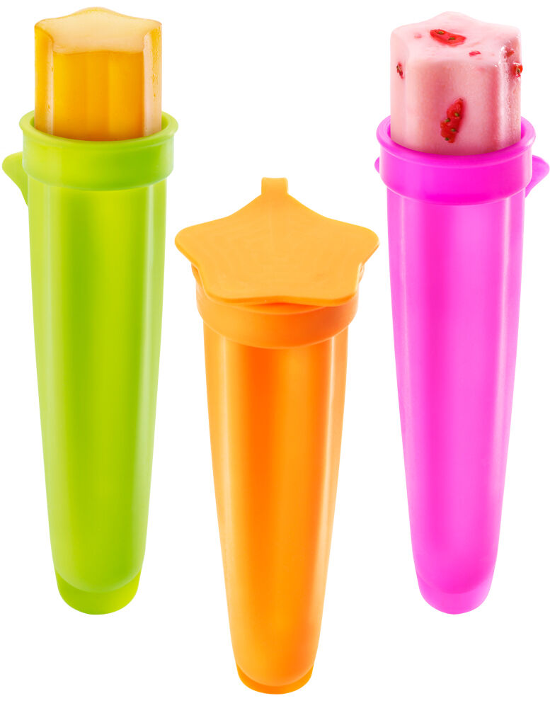 METALTEX Pop Eis Formen 3er Set aus Silikon, farbig sortiert / Eisformen / Wassereisformen