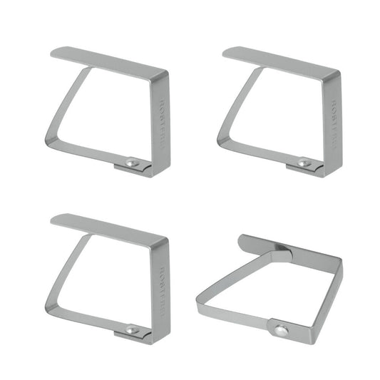 METALTEX 254500010 Tischtuchklammern 4er Set, Inox / Tischdeckenhalter