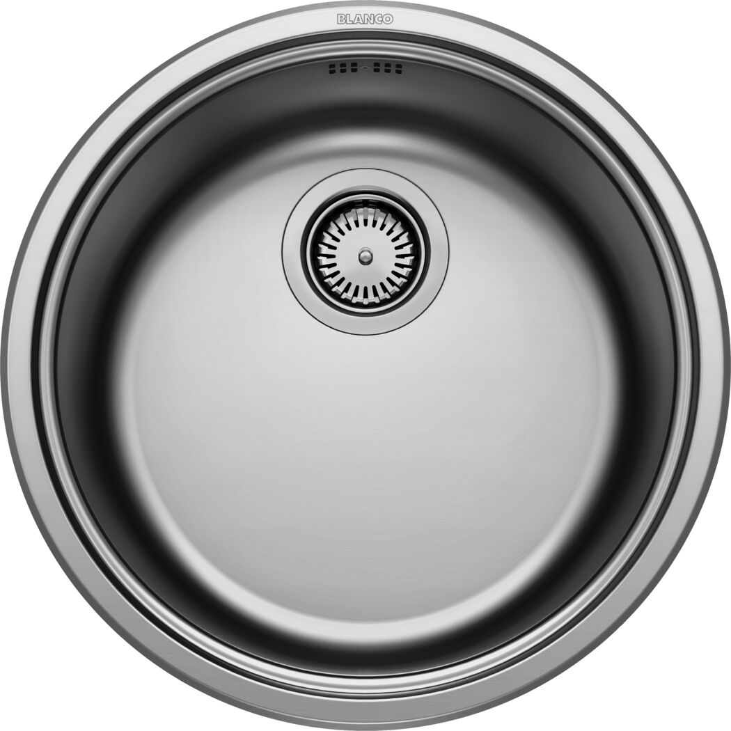 BLANCO 513306 RONDOSOL Rundbeckenspüle, Edelstahl Bürstfinish / ab Schrankbreite 45 cm