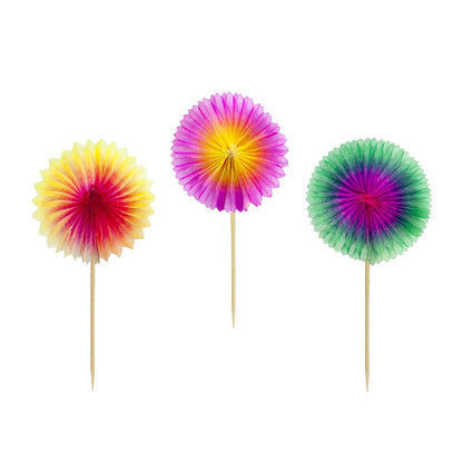 10er SET METALTEX 257801080 Party-Rosetten 6 Stück / Partypicker
