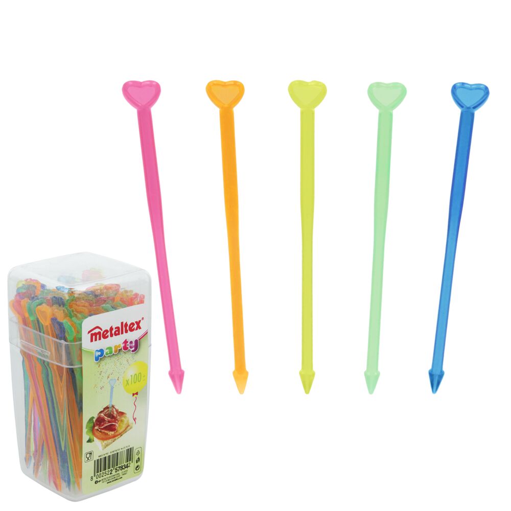 10er SET METALTEX 257834080 Cocktail-Picker, 100 Stück / Partypicker