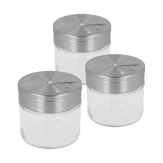 METALTEX 259850000 3er Set Gewürzstreuer Glas/Inox 100 ml