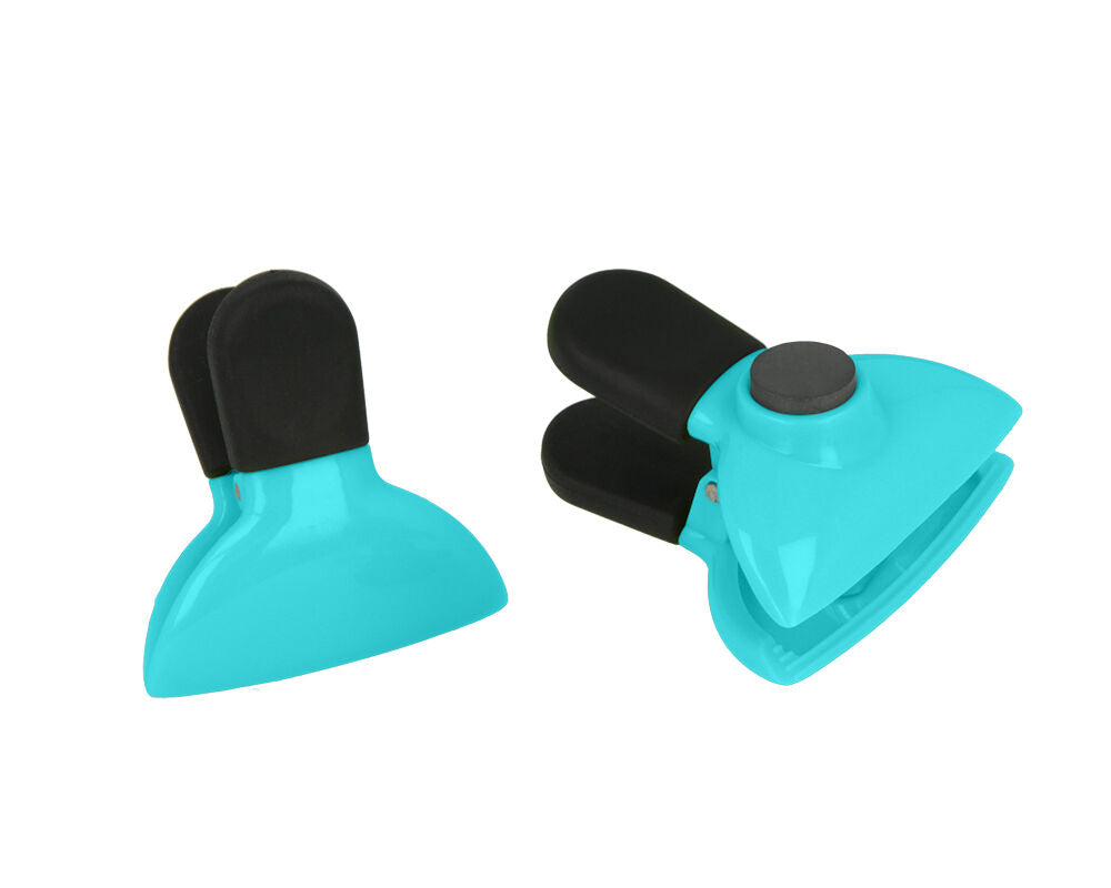 METALTEX CHROMOTHERAPY Beutelclip mit Magnet - AQUAMARINE / Verschlussclip 1 Stück