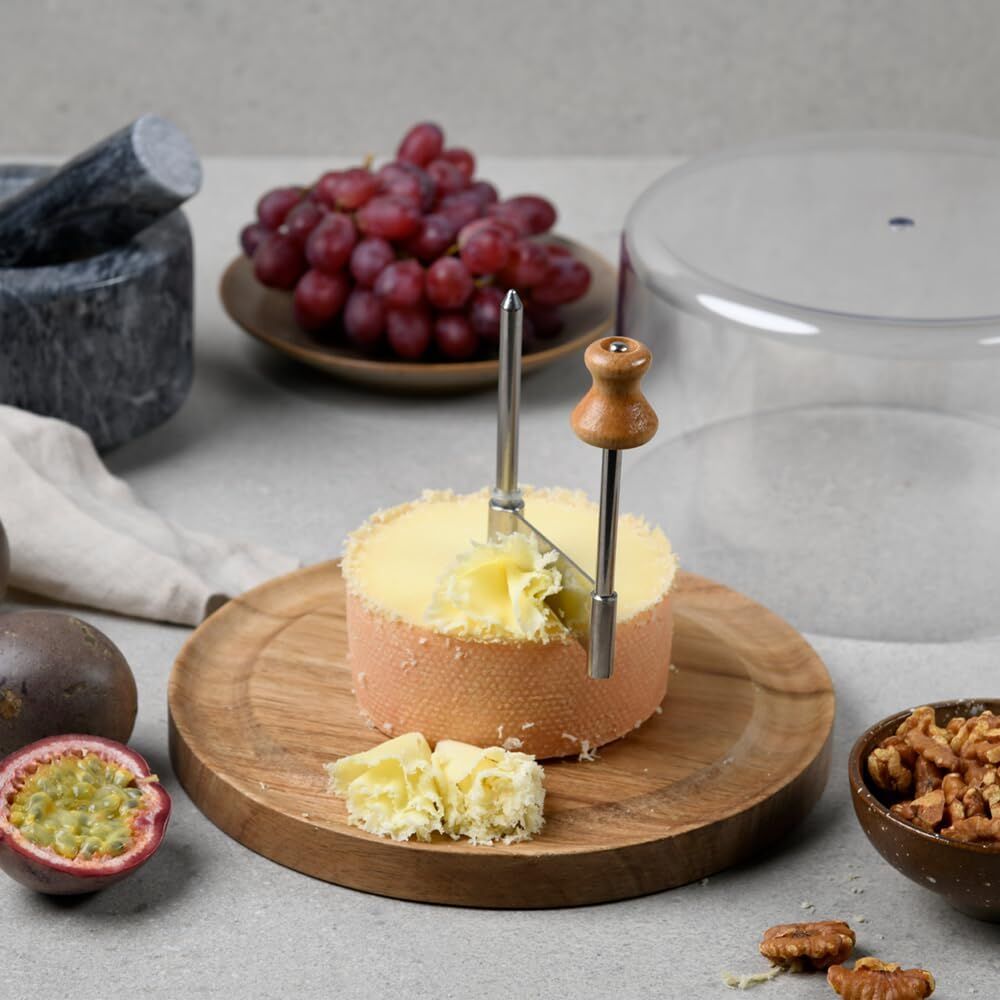 KESPER 28621 Käsehobel mit Haube für Tete de Moine-Käse, Akzienholz, FSC