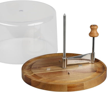 KESPER 28621 Käsehobel mit Haube für Tete de Moine-Käse, Akzienholz, FSC