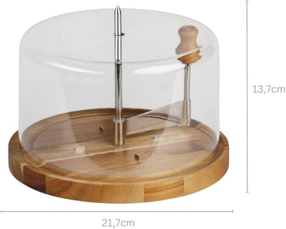 KESPER 28621 Käsehobel mit Haube für Tete de Moine-Käse, Akzienholz, FSC