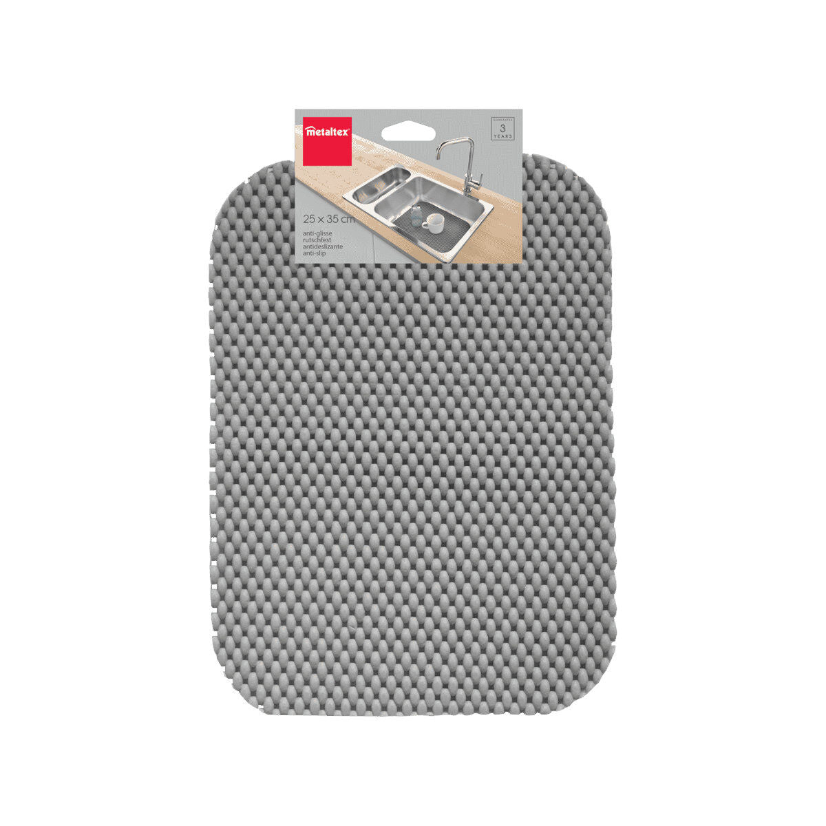 Metaltex 287305000 Spülbeckenmatte eckig 25 x 35 cm