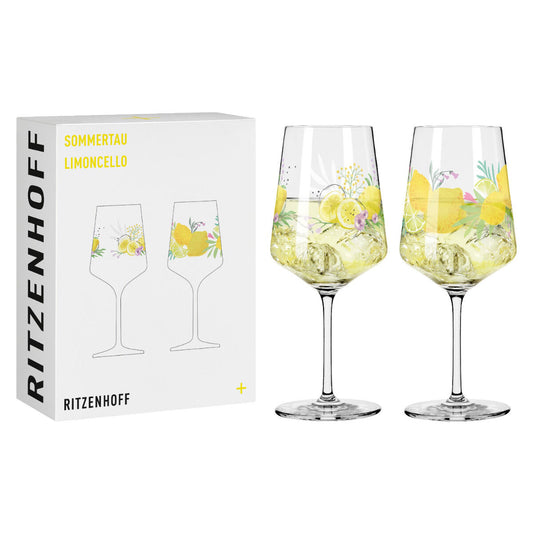 Ritzenhoff 2931020 Aperitifglas 2er Set #19, #20 SOMMERTAU Limoncello von A. Vasconcelos und C. Kordes 2024 in Geschenkbox