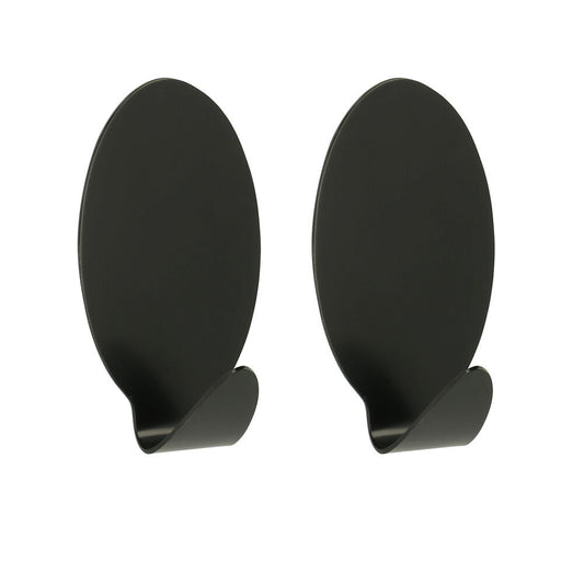 METALTEX 294502004 Hafthaken Jumbo, 2er Set, oval, Inox schwarz