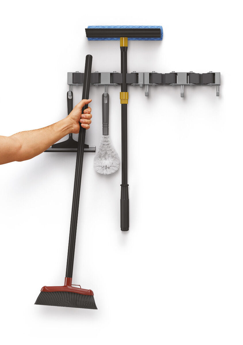 METALTEX 294902000 Hang-up 4 Klemmleiste für Besen, 2er Set / Hakenleiste