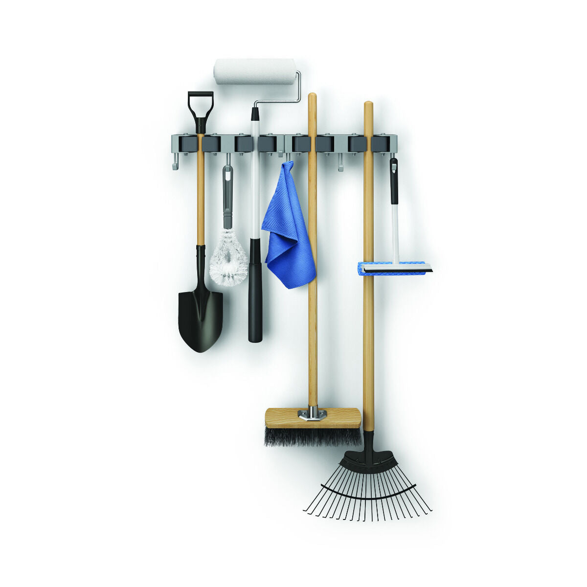 METALTEX 294902000 Hang-up 4 Klemmleiste für Besen, 2er Set / Hakenleiste