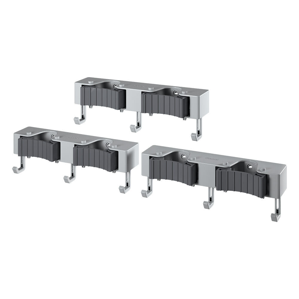 METALTEX 294904000 Hang-up 6 Klemmleiste für Besen, 3er Set / Hakenleiste