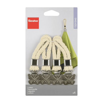 METALTEX 297103000 Tücherclips 4 Stück / Geschirrtuch-Clips