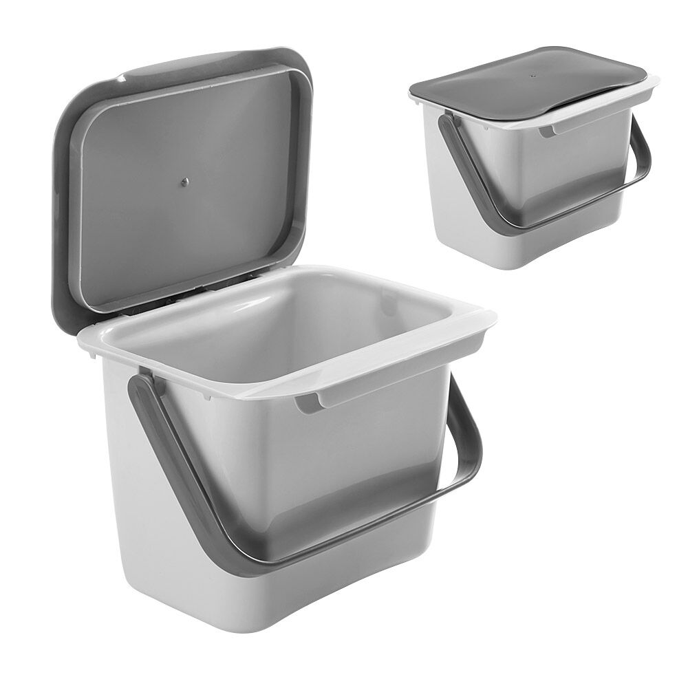 METALTEX 297528000 Bin-Tex Abfallsammler grau mit Deckel / Bio-Box