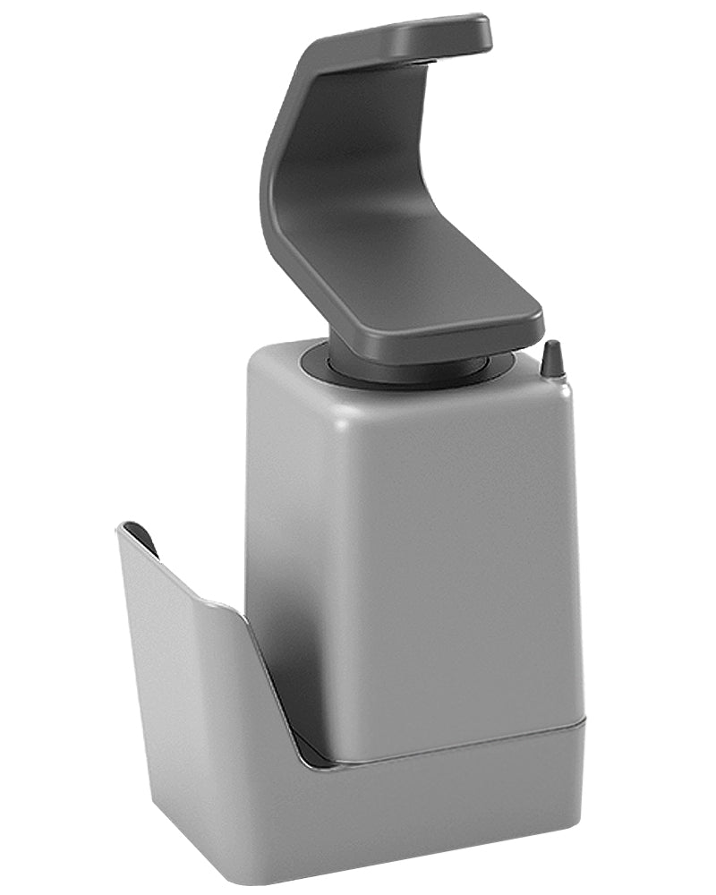 METALTEX Soap-Tex Seifenspender grau mit Schwamm- und Ringhalter / Dispenser / Seifen-Station