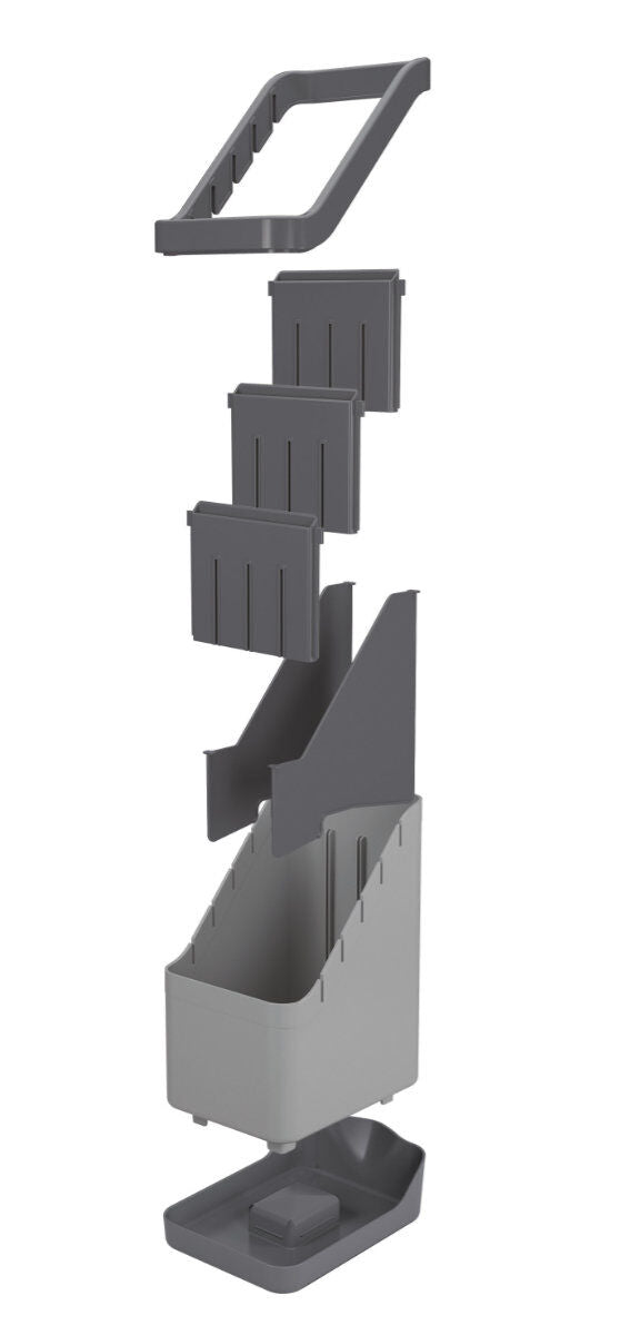 METALTEX 297533000 Keep-Tex Abtropfgestell aus Kunststoff, grau / Bestecksammler