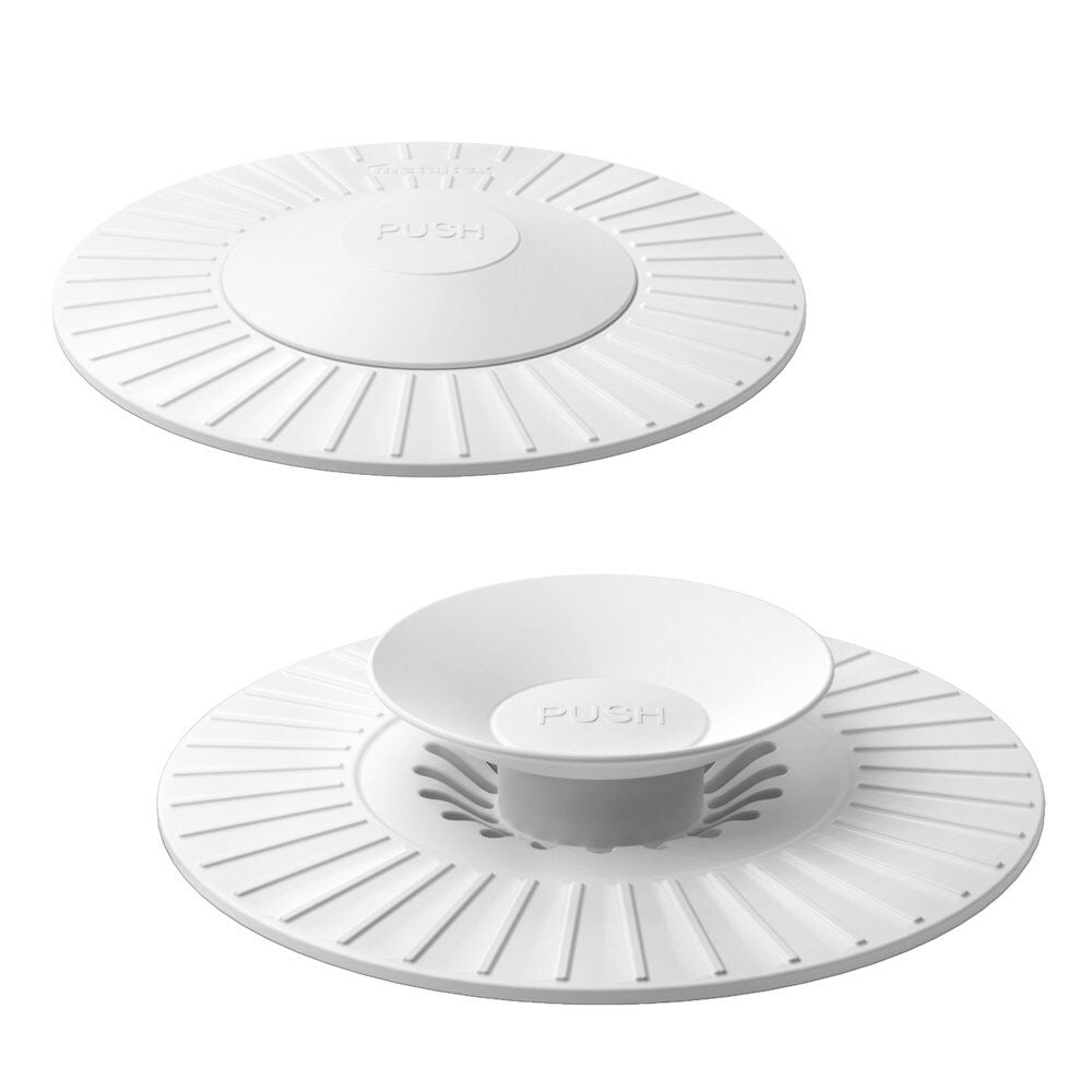 METALTEX 297558000 Universal Abfluss-Abdeckung Ø 11,3 x 1,5 cm aus Silikon / Spülen-Stopfen / Spülenzubehör