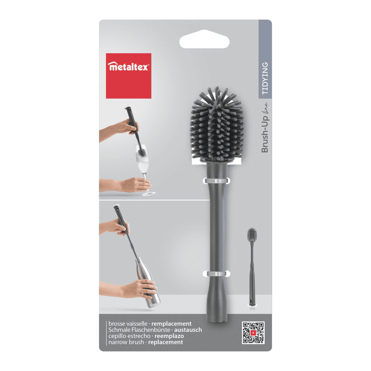 Metaltex 297663000 Brush-Up Ersatzkopf für schmale Flaschenbürste