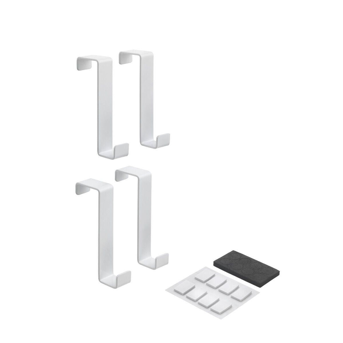 Metaltex 299752000 Türhaken 4er Set weiß, für Türstärken 1,6 cm und 2,2 cm geeignet