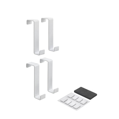 Metaltex 299752000 Türhaken 4er Set weiß, für Türstärken 1,6 cm und 2,2 cm geeignet