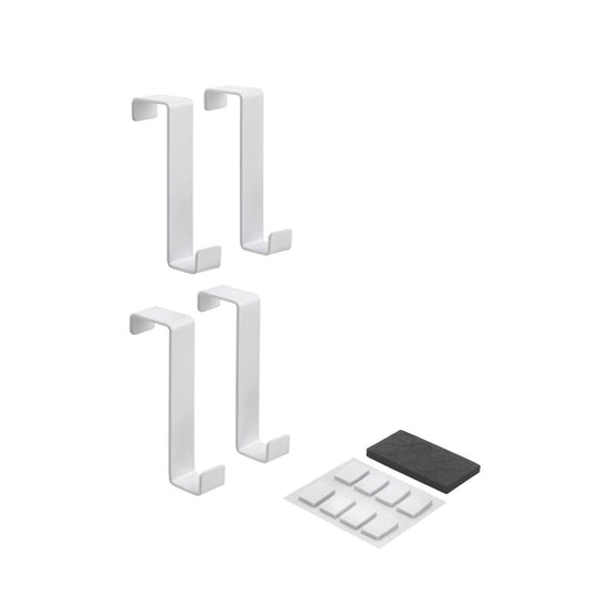 Metaltex 299752000 Türhaken 4er Set weiß, für Türstärken 1,6 cm und 2,2 cm geeignet
