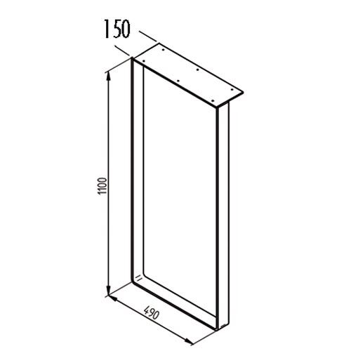 TABLON KUFE für eine Bartheke aus stabilem Edelstahl / Tischuntergestell / Tischunterbau / Tischfuß mit breiter… – Bild 2