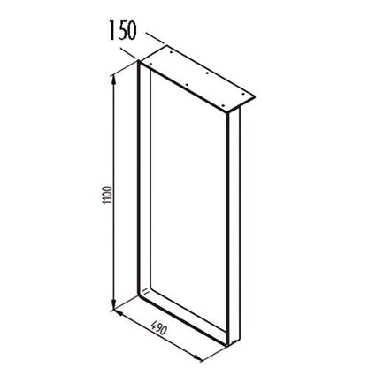 TABLON KUFE für eine Bartheke aus stabilem, verchromten Stahl / Tischuntergestell / Tischunterbau / Tischfuß mit… – Bild 2