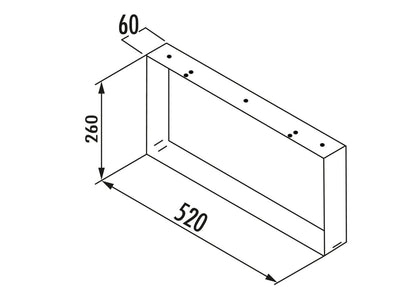 TABLON KUFE für ein Sideboard aus stabilem Edelstahl 260 mm Höhe / Tischuntergestell / Tischunterbau / Tischfuß