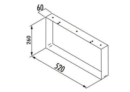 TABLON KUFE für ein Sideboard aus stabilem Edelstahl 260 mm Höhe / Tischuntergestell / Tischunterbau / Tischfuß