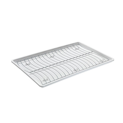 METALTEX WaveTex 46 x 31 cm - Spülkorb mit Abtropfschale aus Kunststoff, Chromotherm / Abtropfgestell