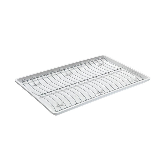 METALTEX WaveTex 46 x 31 cm - Spülkorb mit Abtropfschale aus Kunststoff, Chromotherm / Abtropfgestell