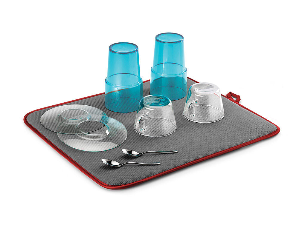 METALTEX SofTex 45 x 40 cm - Microfaser Abtropfmatte grau/rot