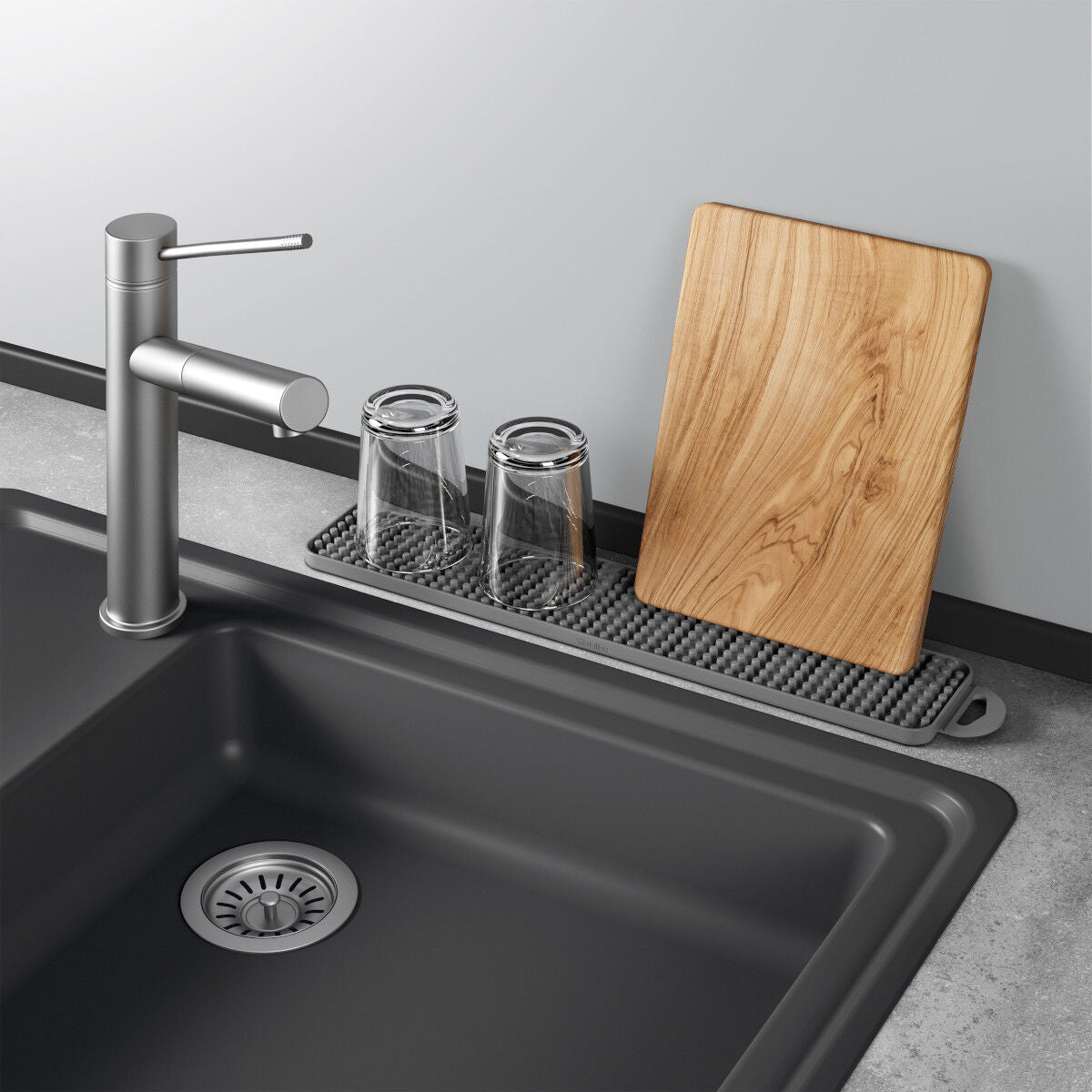 Metaltex 320485000 Abtropfmatte Gravity-Slim 40 x 8 cm