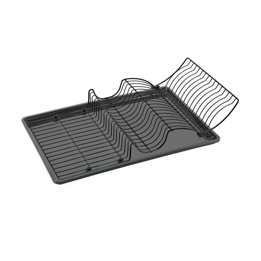 METALTEX Wingtex Spülkorb mit Schale Lava 50 x 31 cm, TouchTherm, matt schwarz / Geschirrkorb / Abtropfgestell