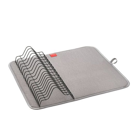 METALTEX 321680000 Drytex Lava Spülkorb mit Microfaser Abtropfmatte 45 x 40 x 7 cm TouchTherm, matt schwarz / Abtropfgestell