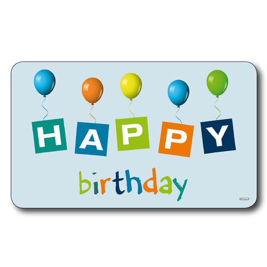 Frühstücksbrettchen HAPPY BIRTHDAY blau Kesper Melamin