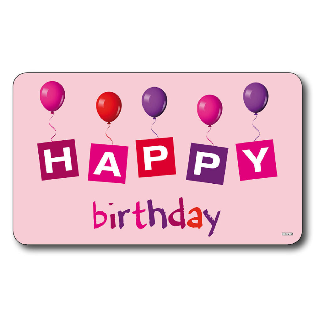 Frühstücksbrettchen HAPPY BIRTHDAY pink Kesper Melamin